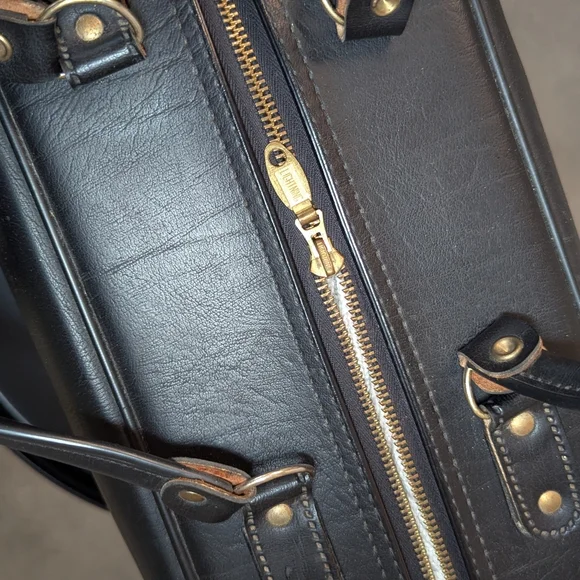 Vintage Made in Canada Leather Doctor Style Bag Briefcase 1950s 1960s - Picture 13 of 16